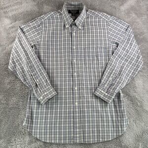 Brooks Brothers Country Club Egyptian Cotton Plaid Button Down Shirt Slim Fit M